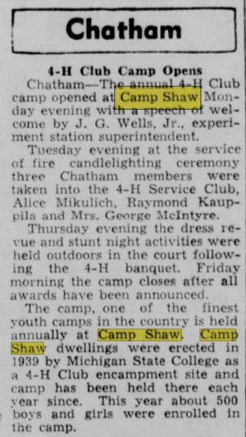 Camp Shaw - Aug 1945 Article (newer photo)